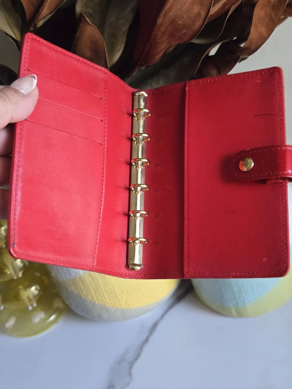 GUC Louis Vuitton PM Red Vernis Leather Agenda Cover